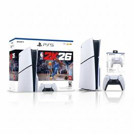 PlayStation 5 Disc Slim Edition NBA 2K26 Bundle + Sony PlayStation 5 DualSense Wireless Controller Chroma Pearl