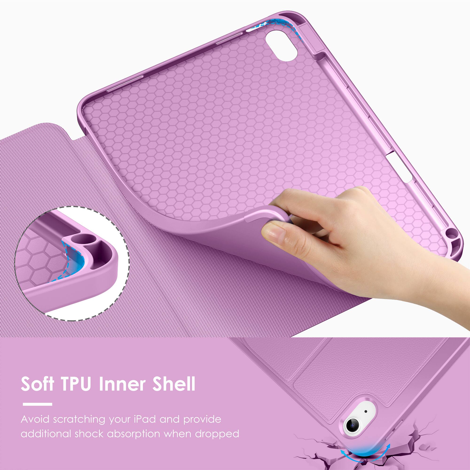 Soft TPU Inner Shell

Avoid scratching your iPad and provide additional shock absorption when dropped.
