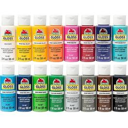 Apple Barrel - Acrylic Paint Gloss, 2oz., 16-Piece Set (APPPROMOABG)