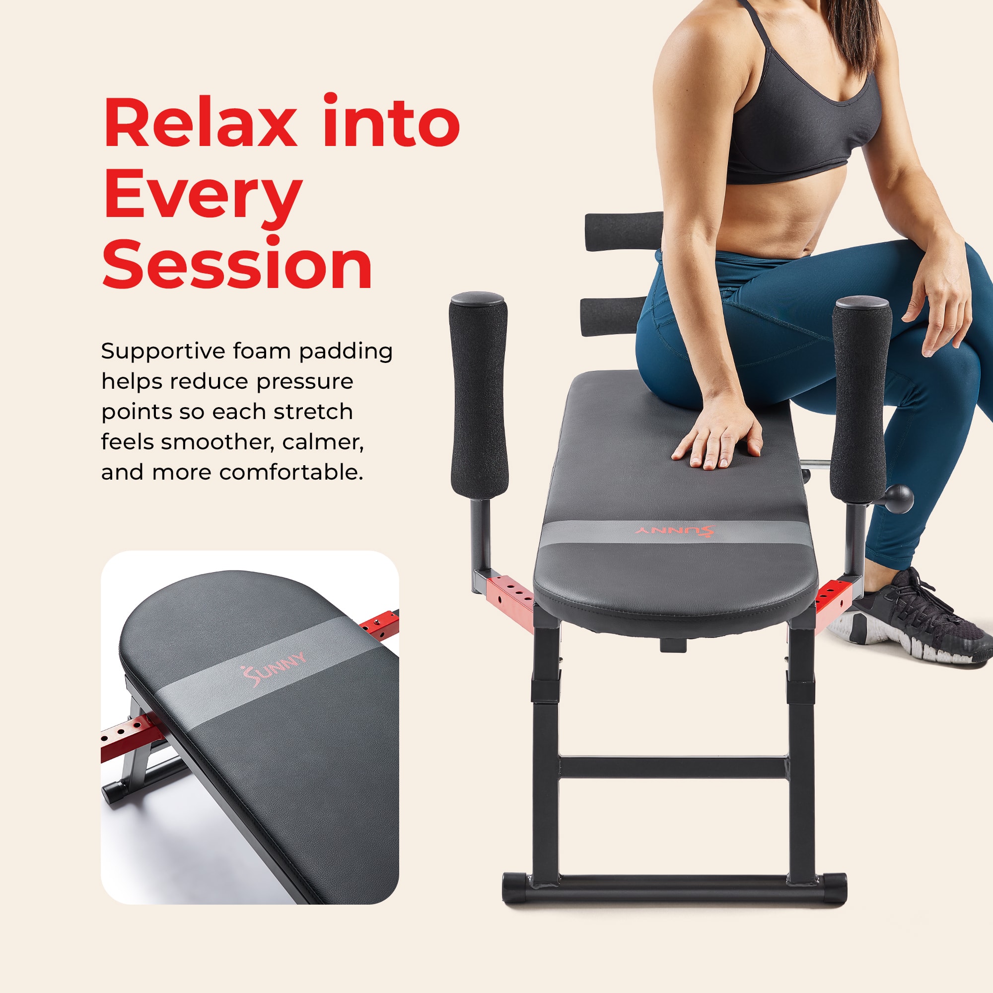 Sunny Health & Fitness Inversion Traction Reset Table for Stretch