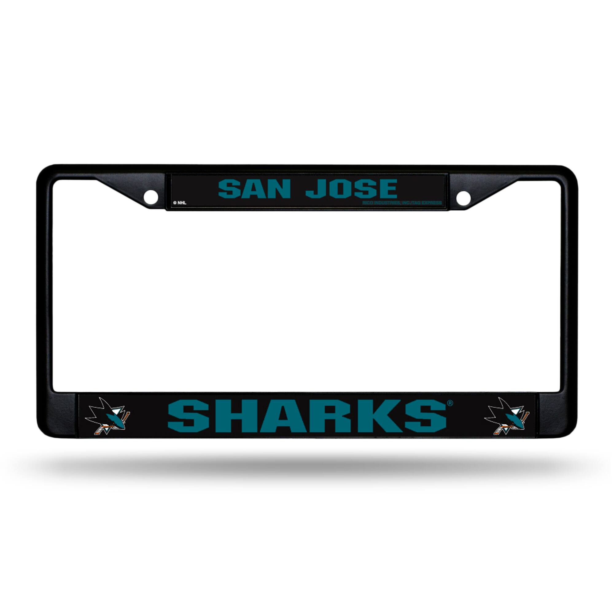 San Jose Sharks NHL Black Metal License Plate Frame