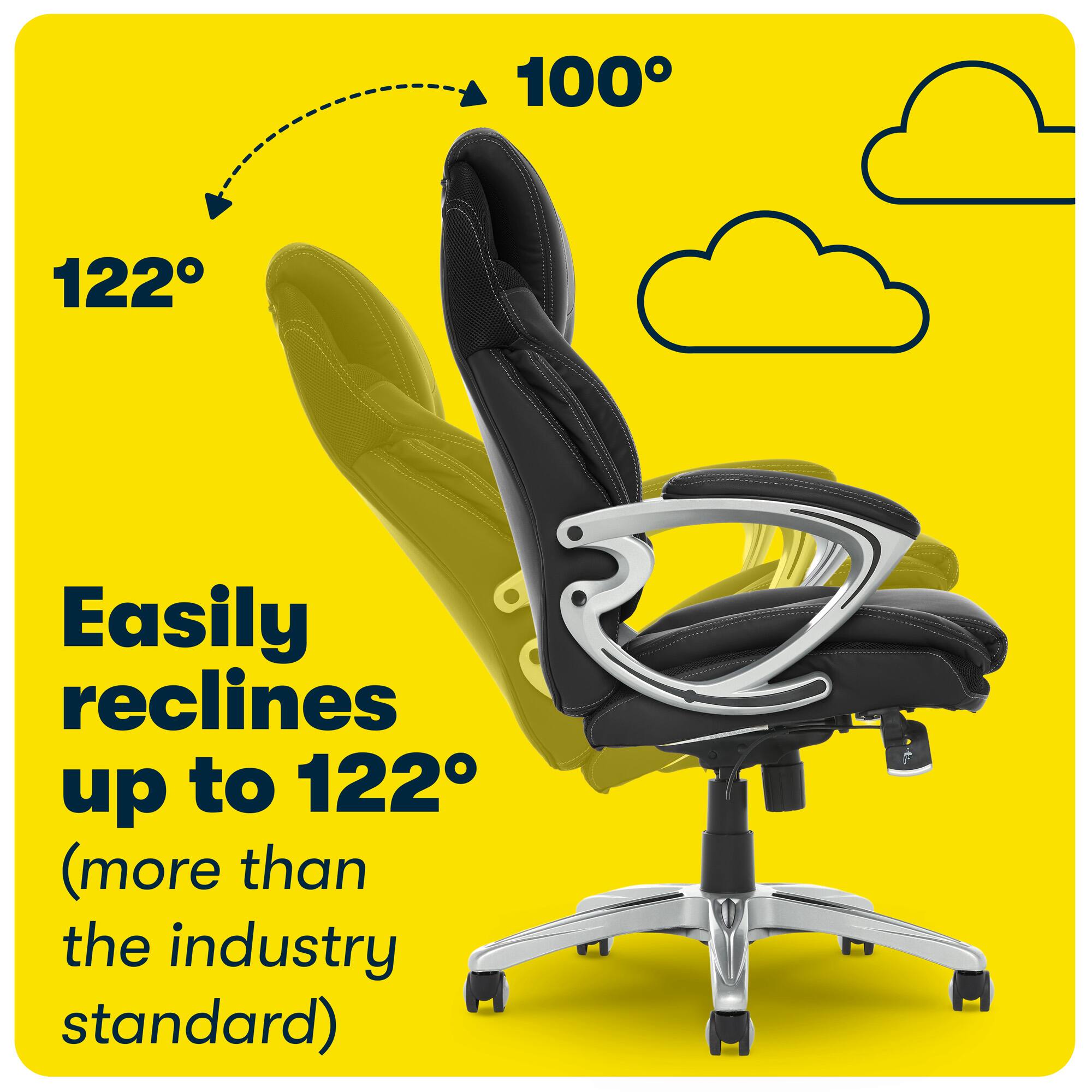 Serta Bryce Bonded Leather Executive Office Chair Black 43807A Best Buy