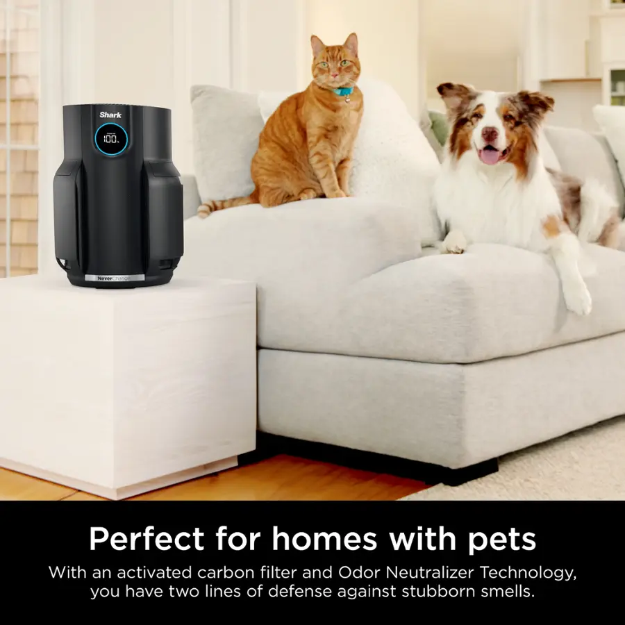 Perfect for homes with pets. With an activated carbon filter and Odor Neutralizer Technology, you have two lines of defense against stubborn smells.