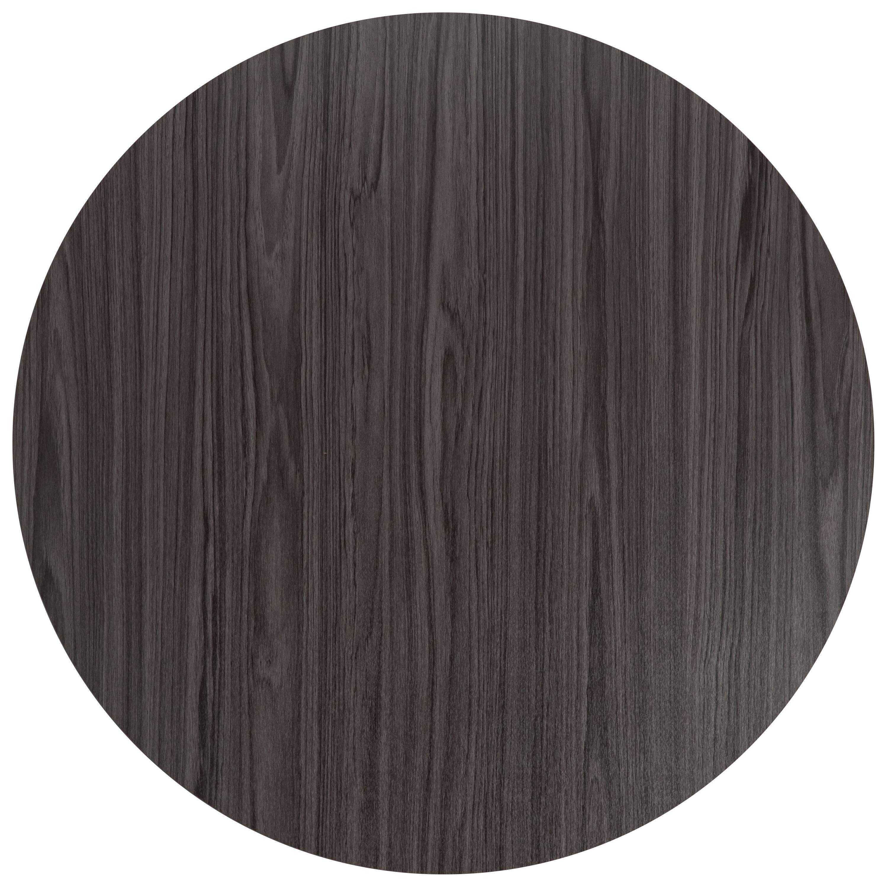 Alt View 5. Emma + Oliver - 36" Round Multi-Purpose Conference Table - Meeting Table for Office - Rustic Gray.