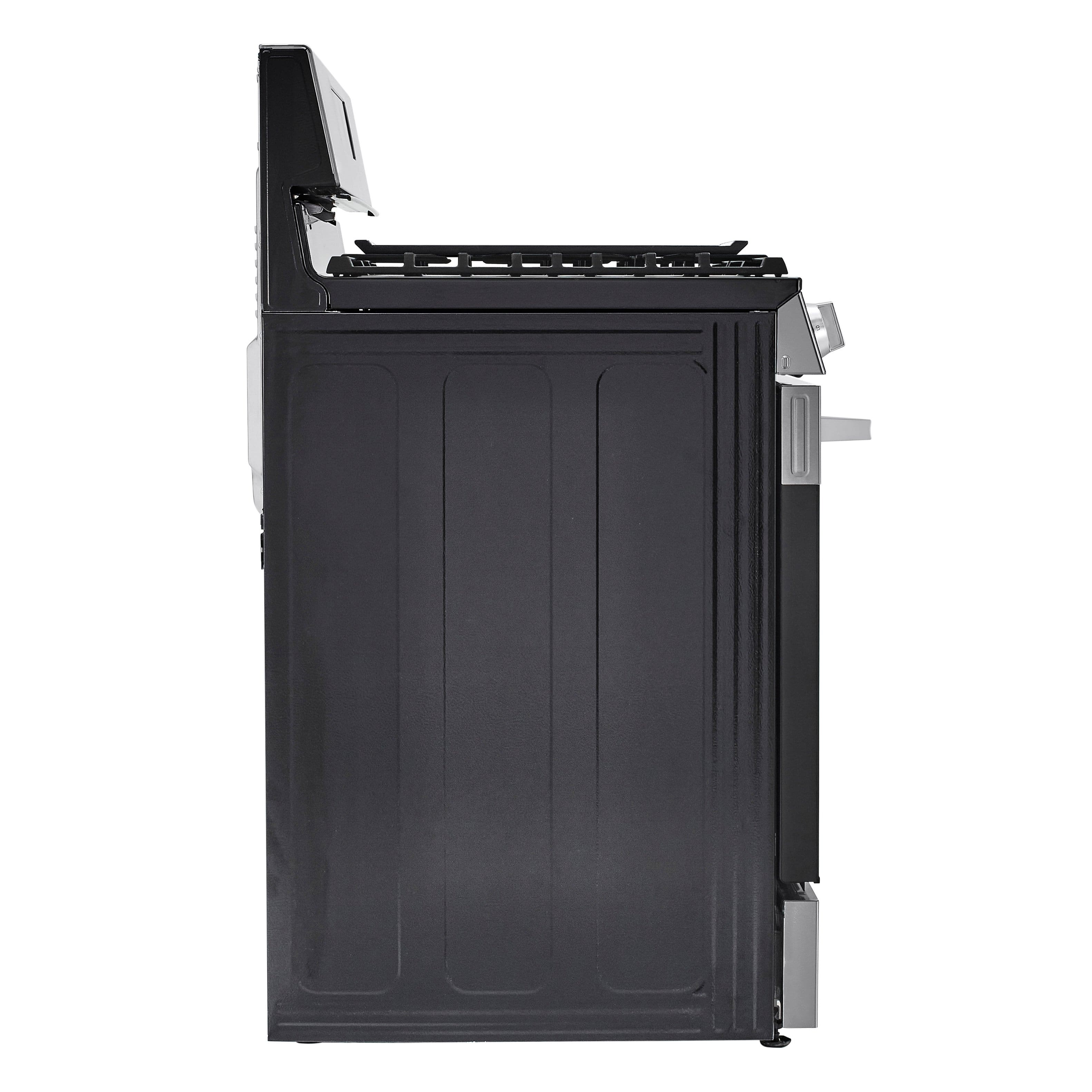 Alt View 18. LG - 6.3 Cu. Ft. Freestanding Gas True Convection Smart Range with EasyClean, Air Fry and UltraHeat 20K Burner - Stainless Steel.