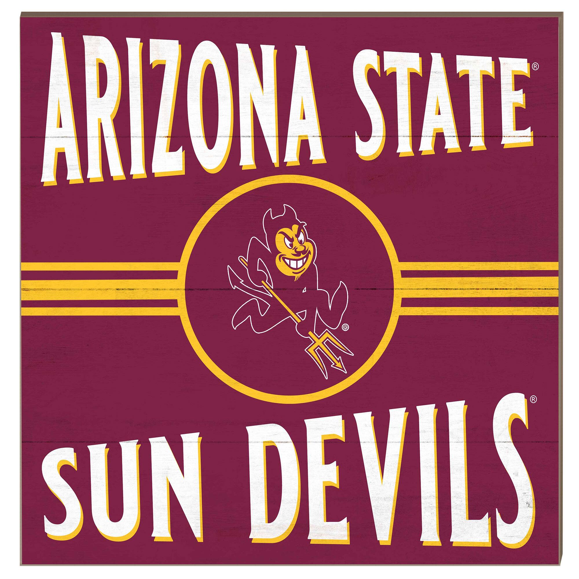Arizona State Sun Devils 10'' x 10'' Retro Team Sign