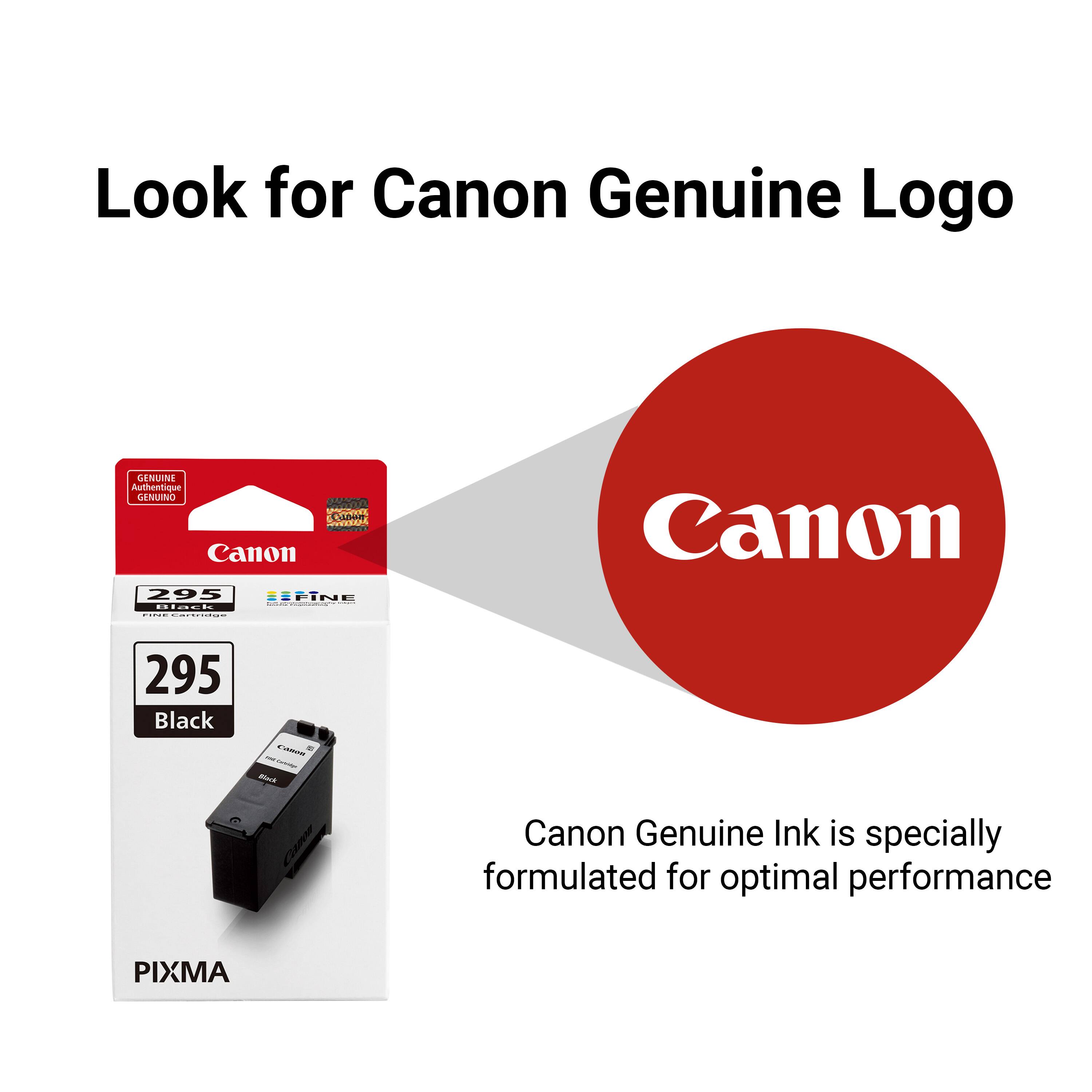 Look for Canon Genuine Logo

Canon Genuine Ink is specially formulated for optimal performance

Canon 295 Black CRV - A Canon Genuine Ink is specially formulated for optimal performance