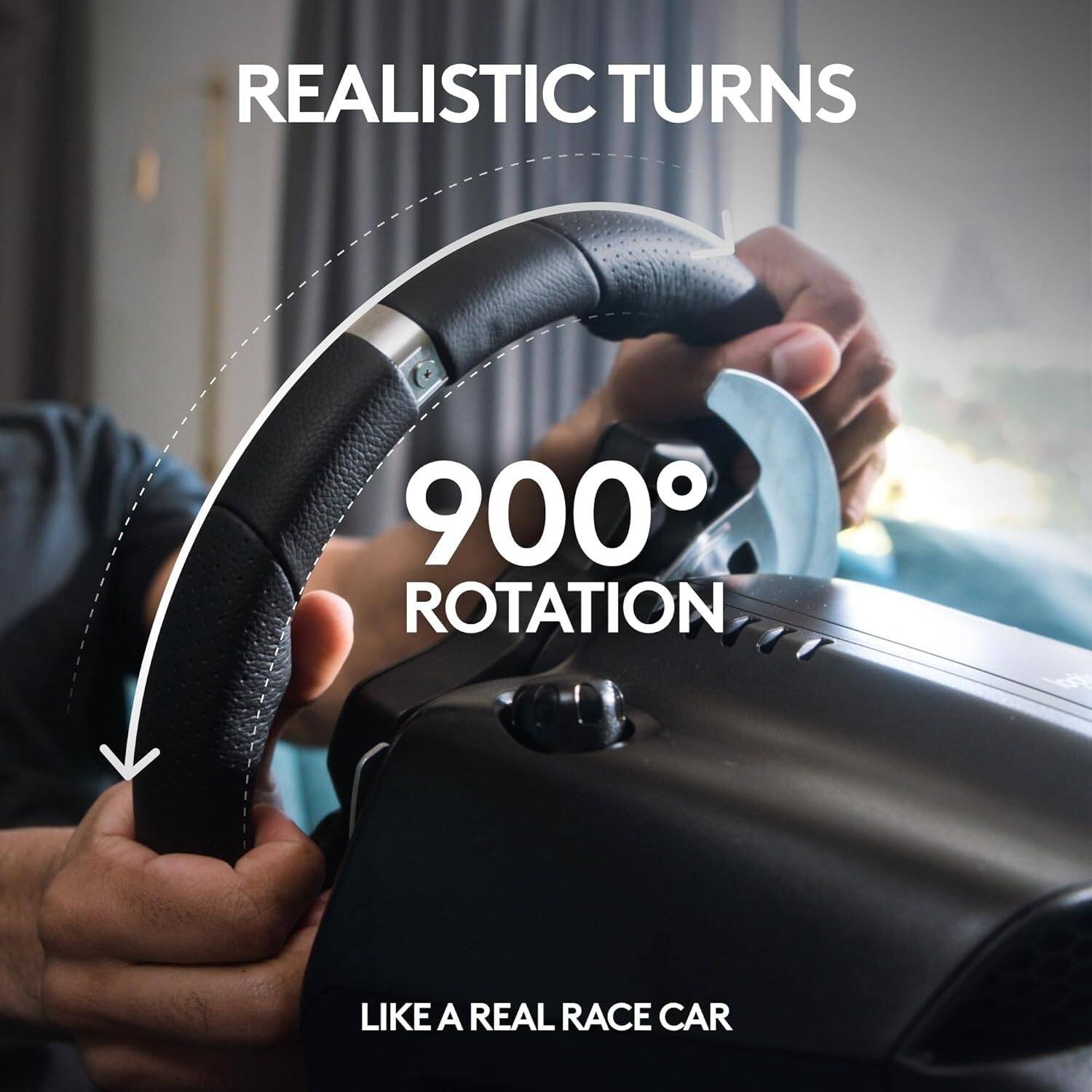REALISTIC TURNS  
900° ROTATION  
LIKE A REAL RACE CAR