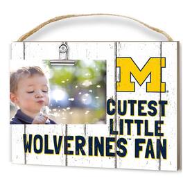 Jardine - Michigan Wolverines 8'' x 10'' Cutest Little Weathered Logo Clip Photo Frame - White