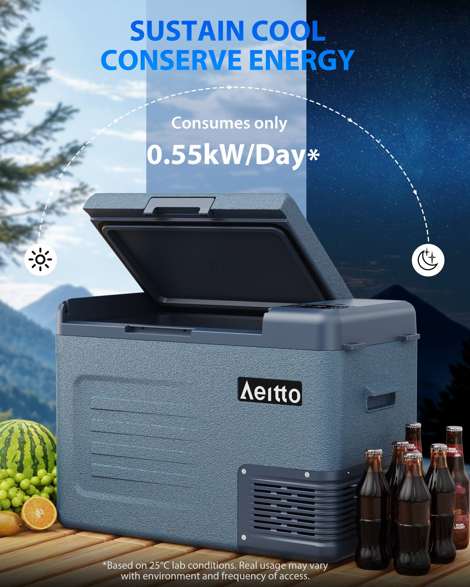 SUSTAIN COOL CONSERVE ENERGY  
Consumes only 0.55kW/Day*  
*Based on 25°C lab conditions. Real usage may vary with environment and frequency of access.