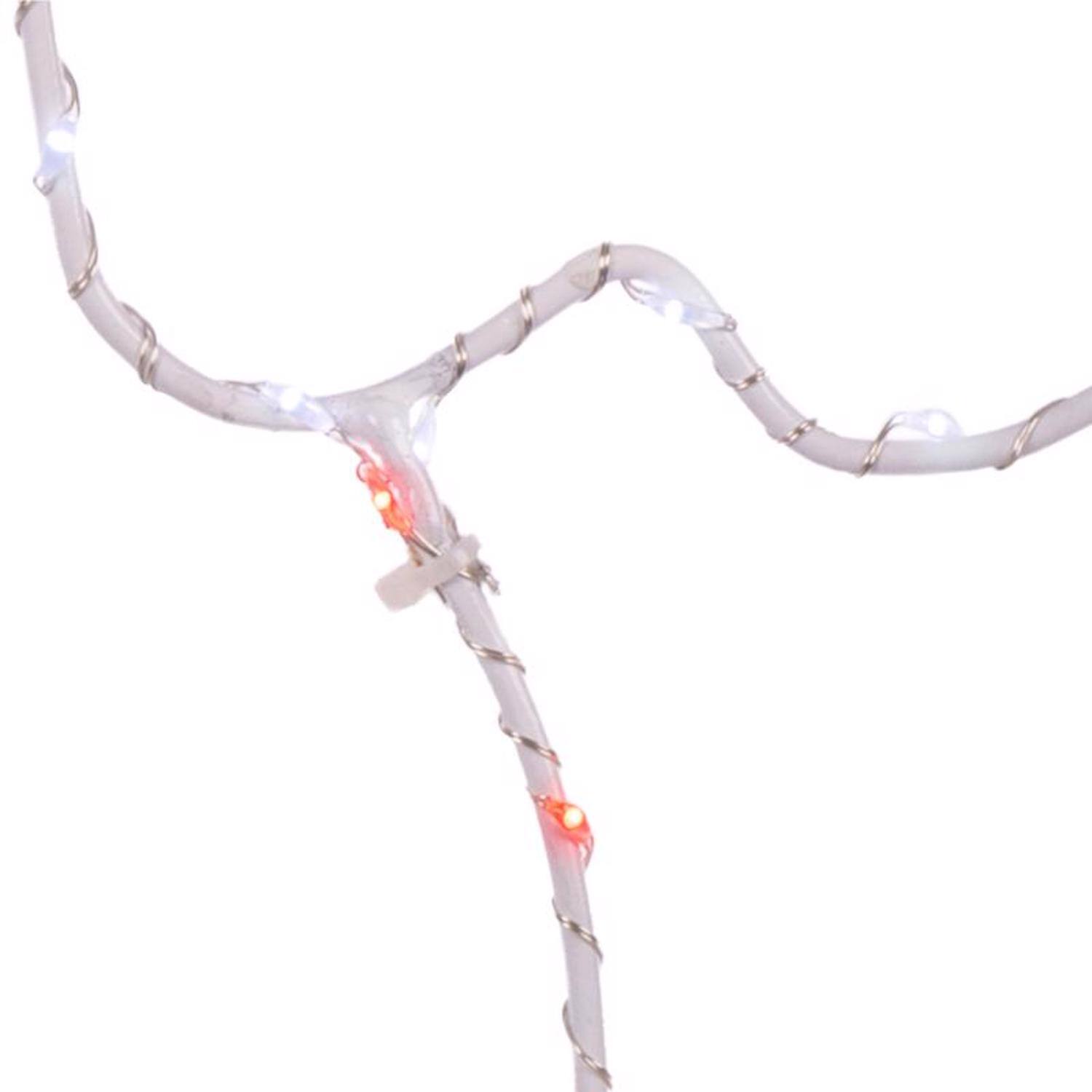 Angle. Celebrations - Celebrations LED Red/White Stocking Silhouette 15 in. Hanging Decor - Red | White.