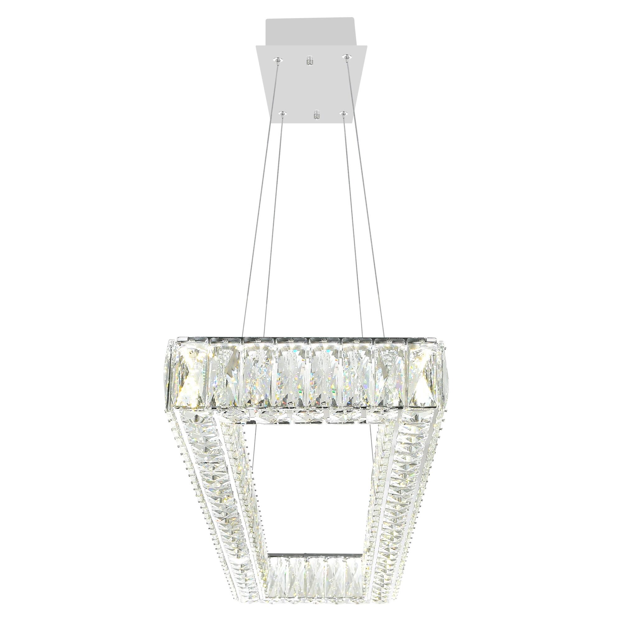 Back. CWI Lighting - Felicity LED Chandelier With Chrome Finish - Chrome.