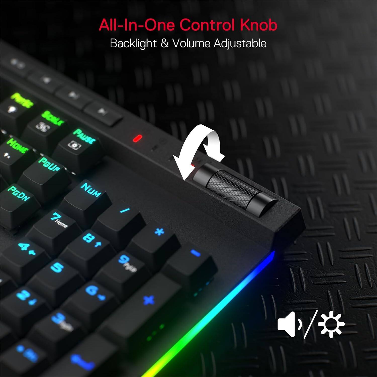 All-In-One Control Knob  
Backlight & Volume Adjustable