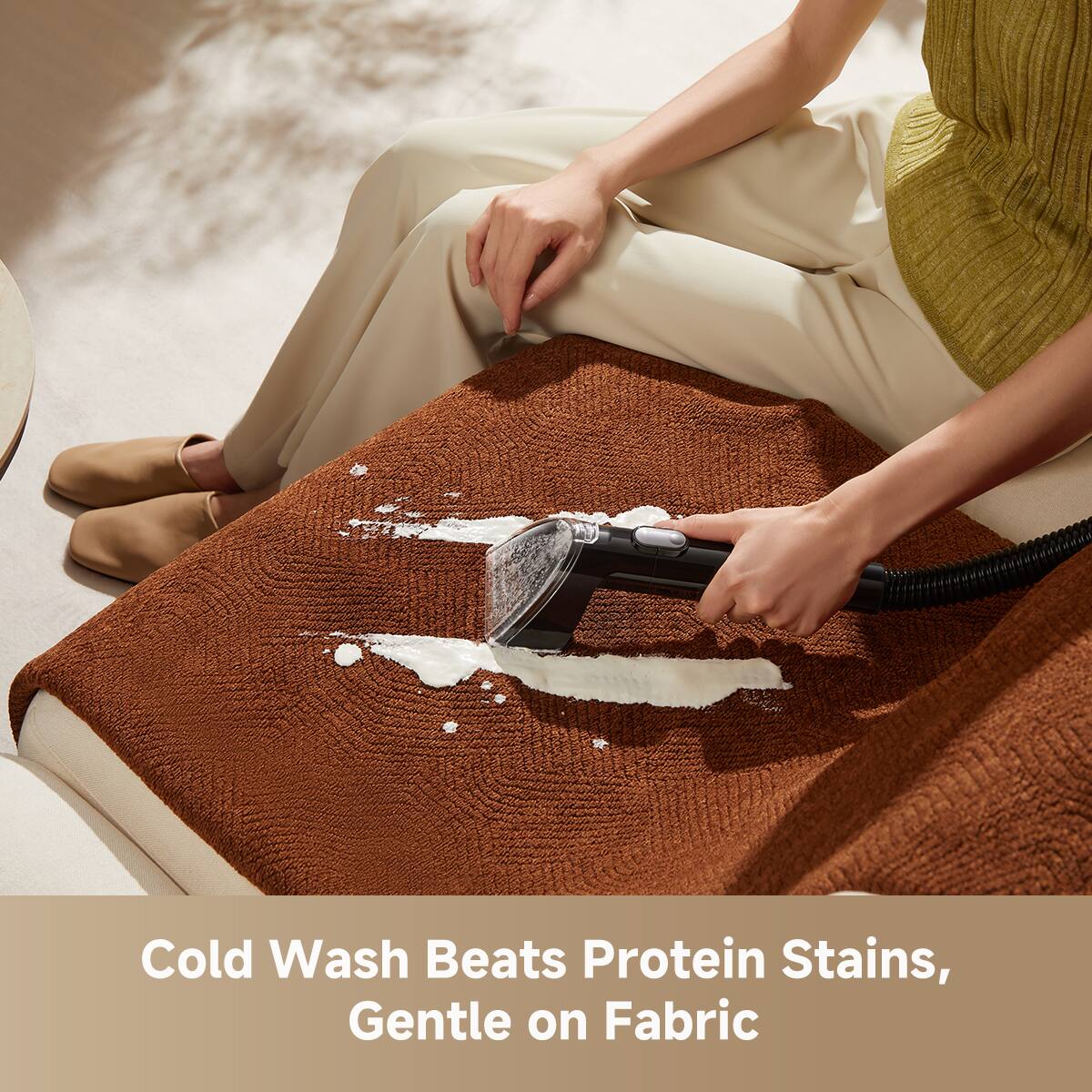 Cold Wash Beats Protein Stains, Gentle on Fabric