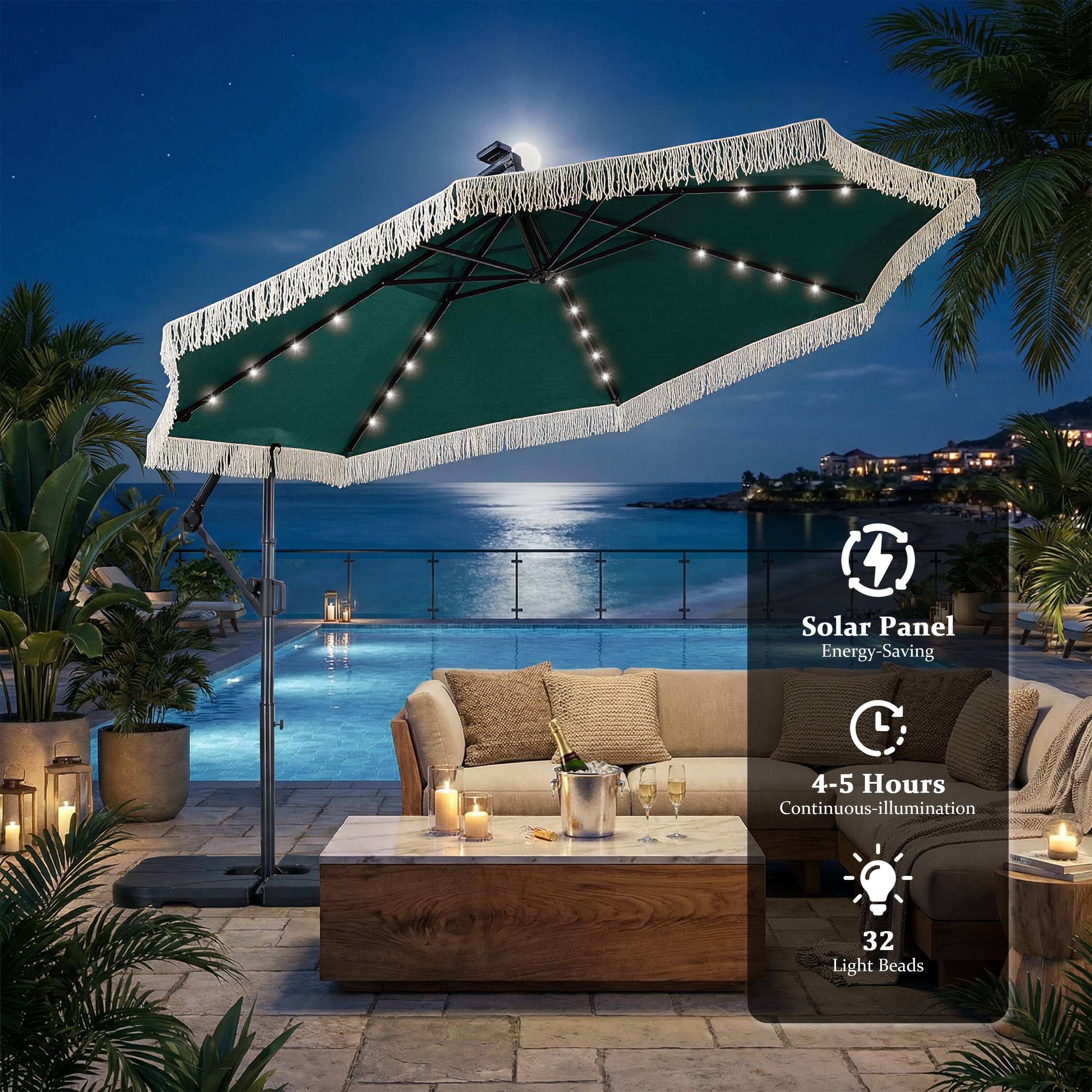 Solar Panel Energy-Saving  
4-5 Hours Continuous-Illumination  
32 Light Beads