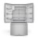 Back. Thor Kitchen - 36 in. Wide 28.9 Cu. Ft. Full Depth French Door Refrigerator With Water Dispenser and Dual Ice Maker - Stainless Steel.