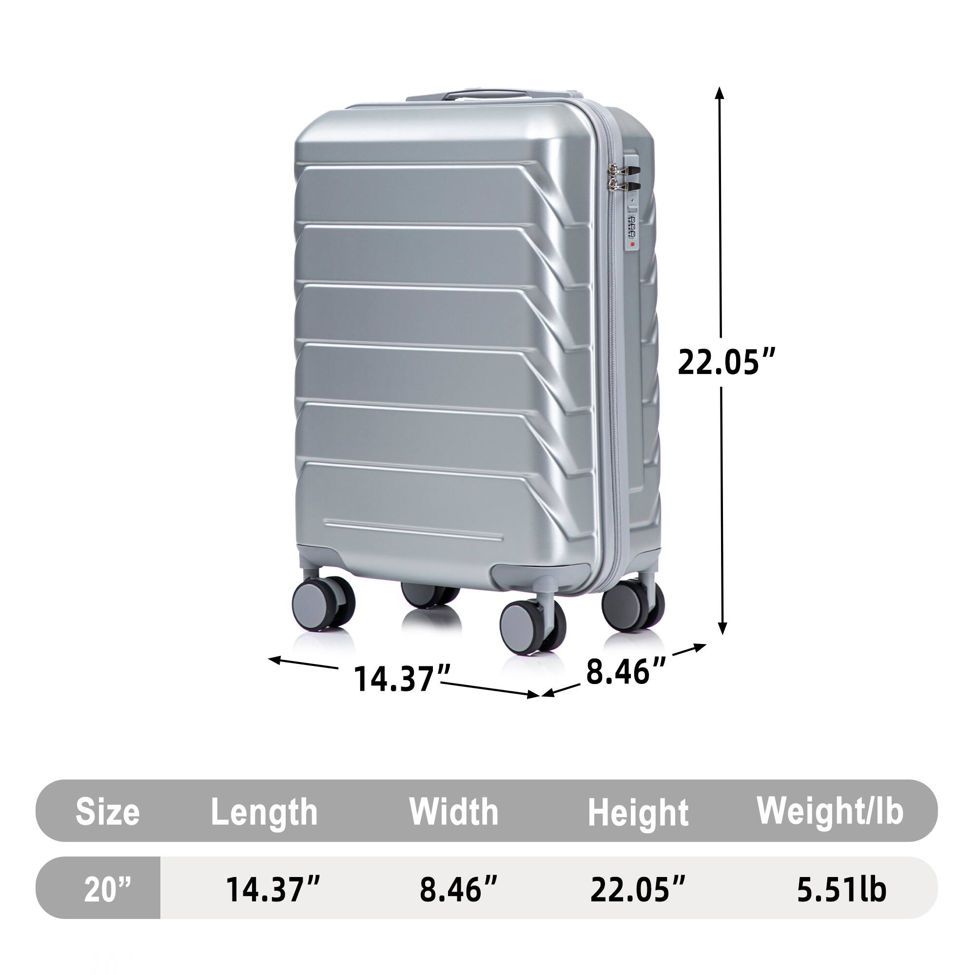 ADA

Size: 20"
Length: 14.37"
Width: 8.46"
Height: 22.05"
Weight/lb: 5.51lb