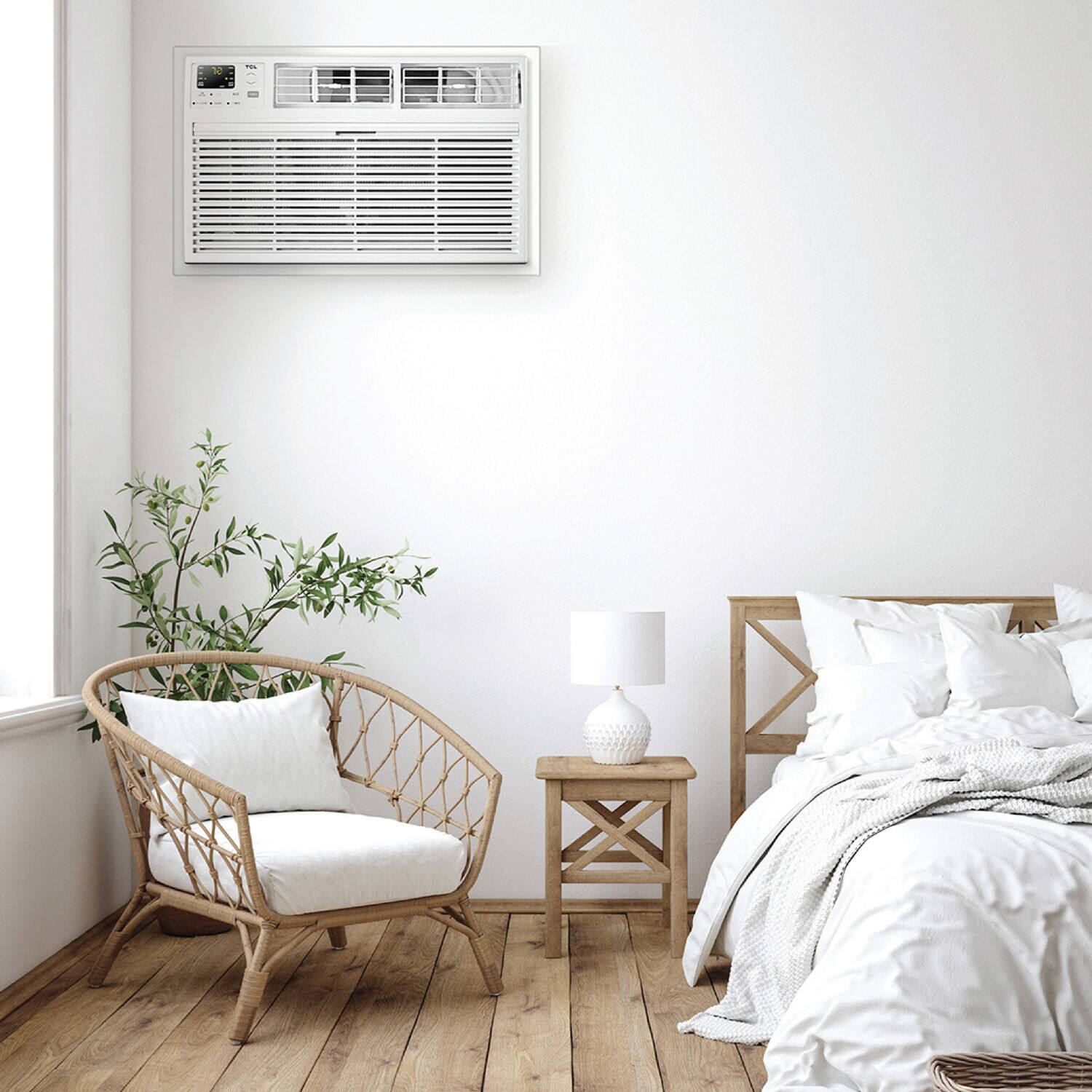 Alt View 13. TCL - 350 Sq. Ft. 8,000 BTU Smart Through-the-Wall Air Conditioner with Wi-Fi and Remote - White.