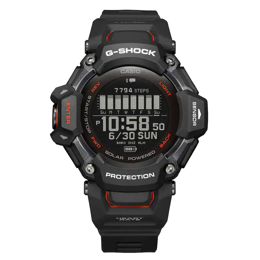 Casio G Shock Move 52mm Heart Rate GPS Solar Assist Resin Strap