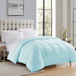 Sweet Home Collection - Down Alternative Reversible All Season Solid Comforter, Twin - Light Blue