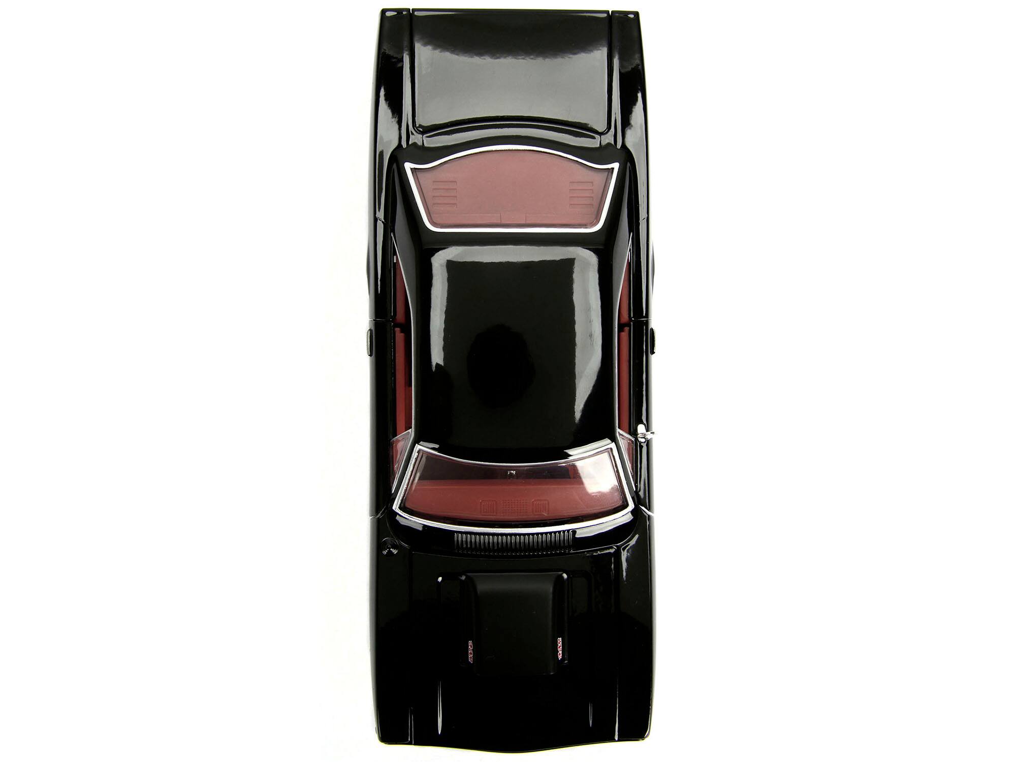 Alt View 4. Jada - 1970 Plymouth Road Runner 440 Black with Red Interior "Bigtime Muscle" Series 1/24 Diecast Model Car by Jada.