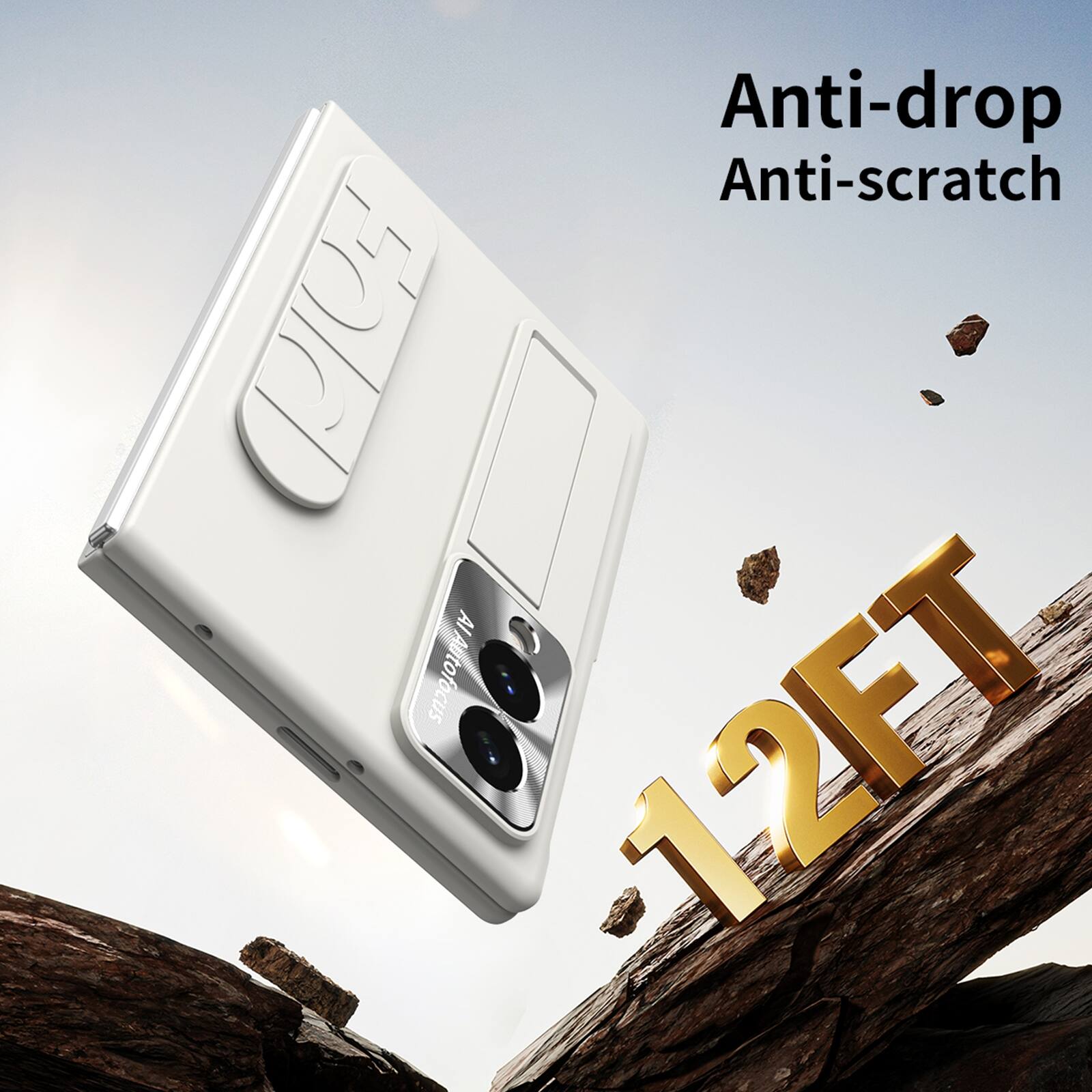 Anti-drop Anti-scratch  
Fold to focus  
-1-2FT
