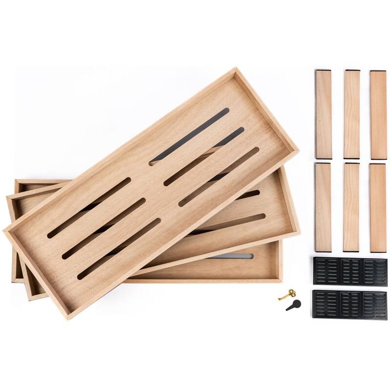 Alt View 2. Prestige - Marciano Countertop Display Humidor - Dark Mahogany Finish.