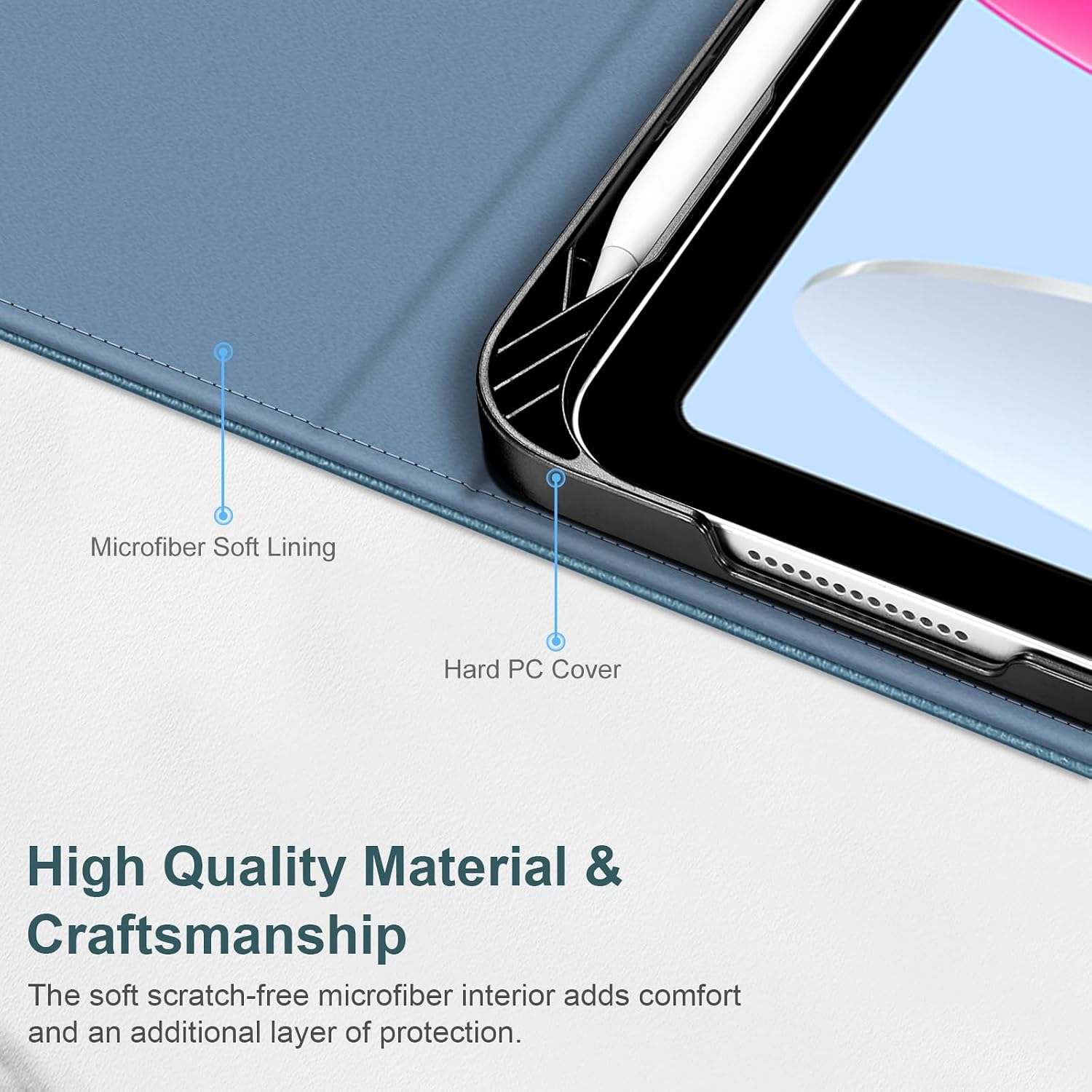 Microfiber Soft Lining  
Hard PC Cover  
High Quality Material & Craftsmanship  
The soft scratch-free microfiber interior adds comfort and an additional layer of protection.