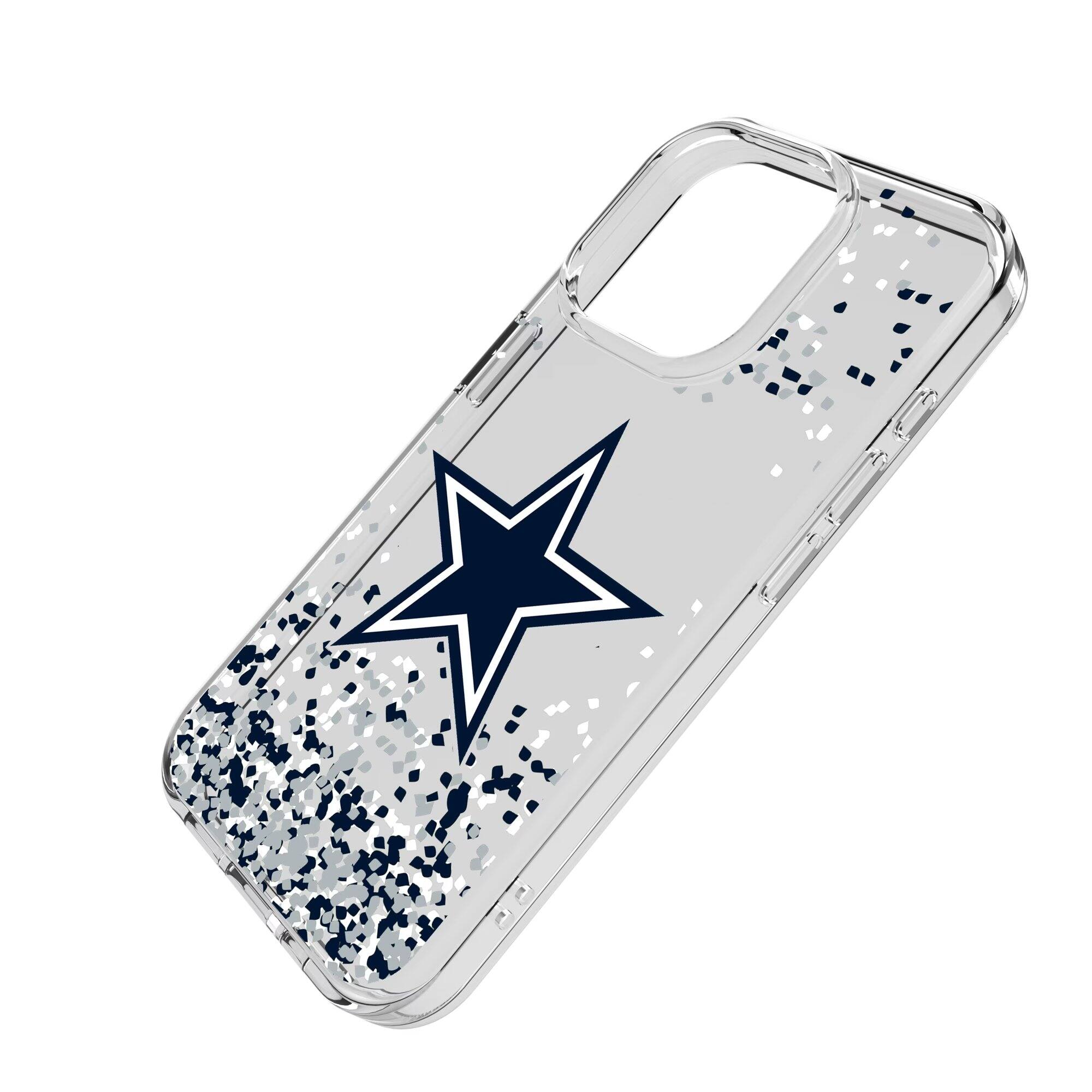 Alt View 1. Keyscaper - Dallas Cowboys iPhone Clear Case with Confetti Design - 15 - Multicolor.