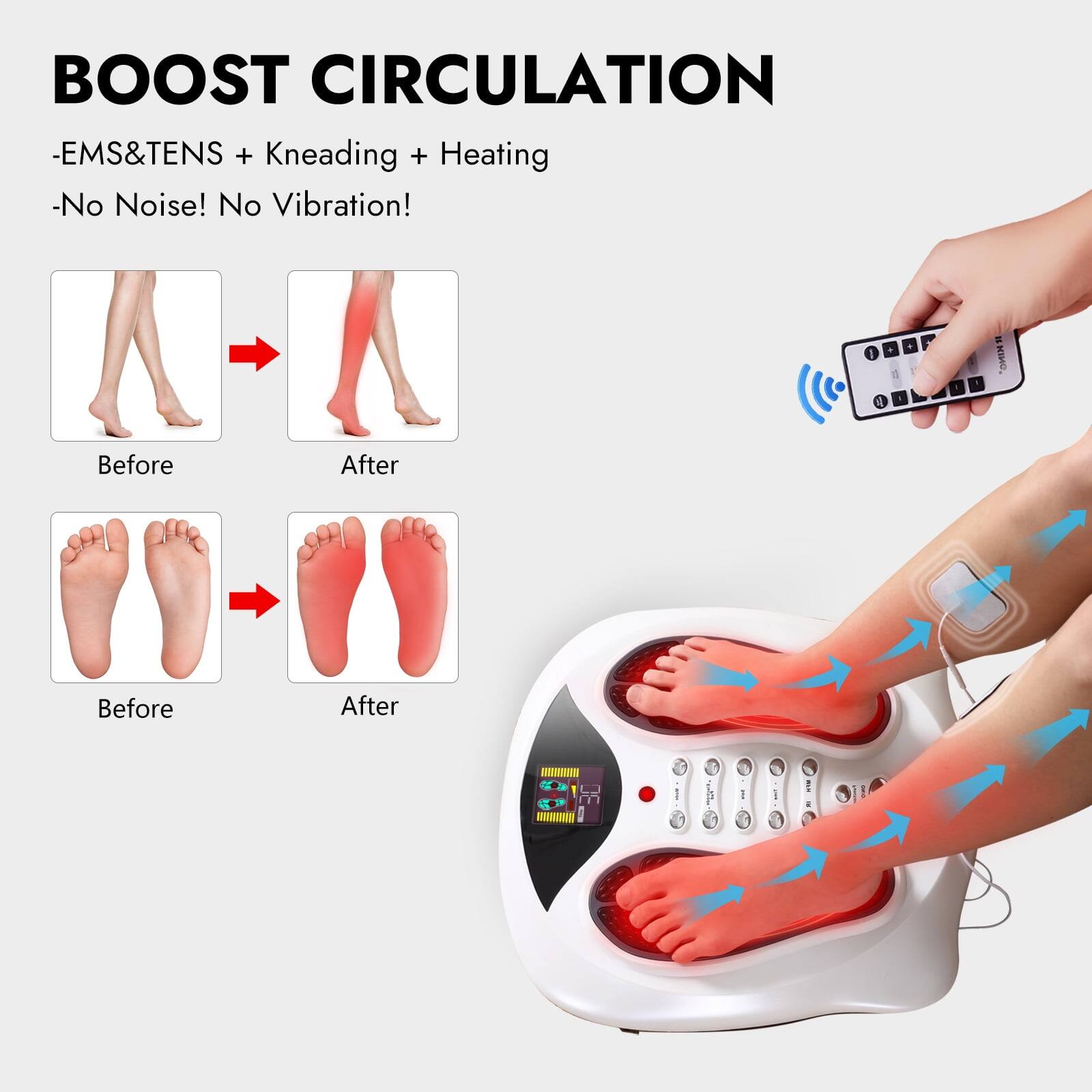 BOOST CIRCULATION  
-EMS&TENS + Kneading + Heating  
-No Noise! No Vibration!  

Before  
After  

Before  
After