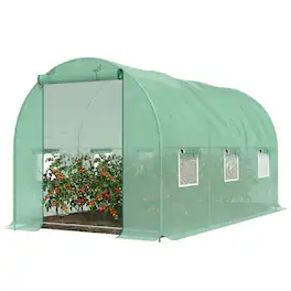 Outsunny - 15' x 6' x 7' Outdoor Portable Walk-In Greenhouse with