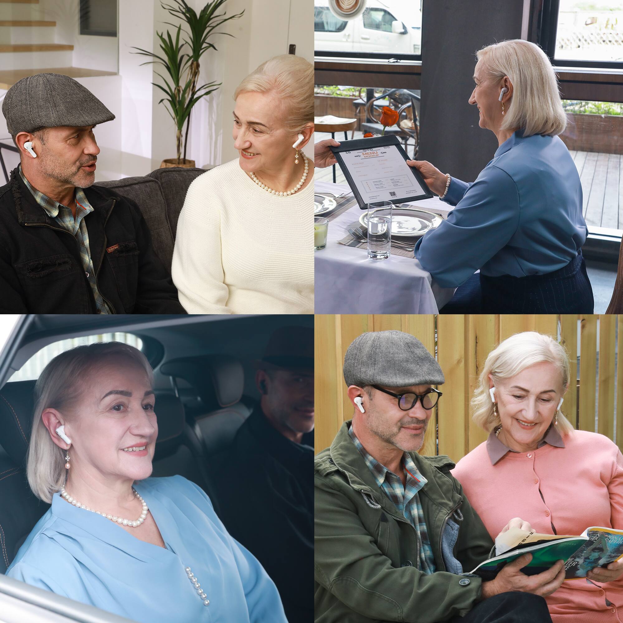 Alt View 20. LINNER - Nova Lite Bluetooth Hearing Aids with Noise Canceling and Volume Control - White.