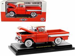 M2 - 1958 Chevrolet Apache Cameo Pickup Truck Cardinal Top Limited Edition 6550pcs 1/24 - Red with Wimbledon White