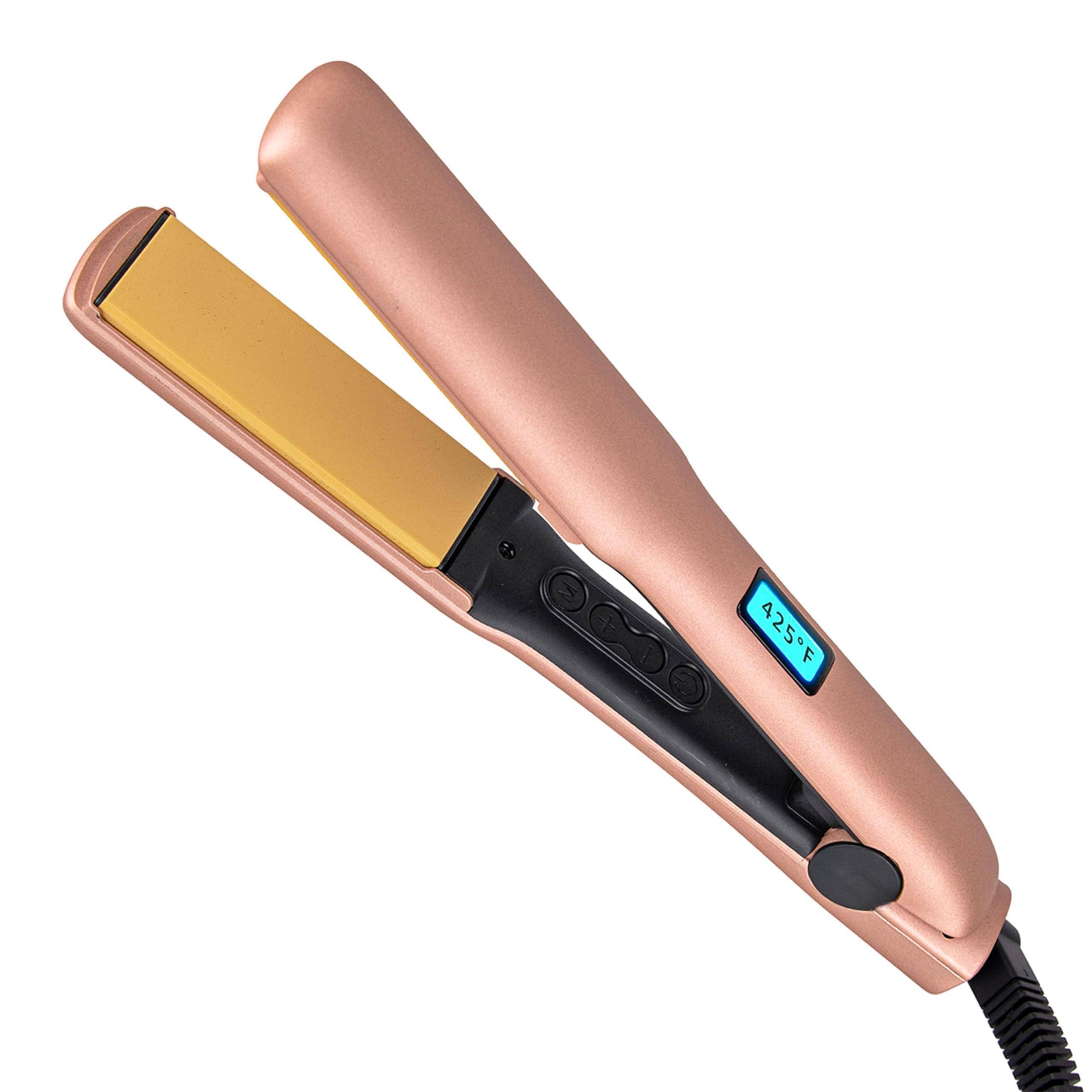 Live At Space - Flat Iron Hair Straightener Ceramic Floating Plates For Smooth Finish Quick Heat Up Styling Tool On/off - Default