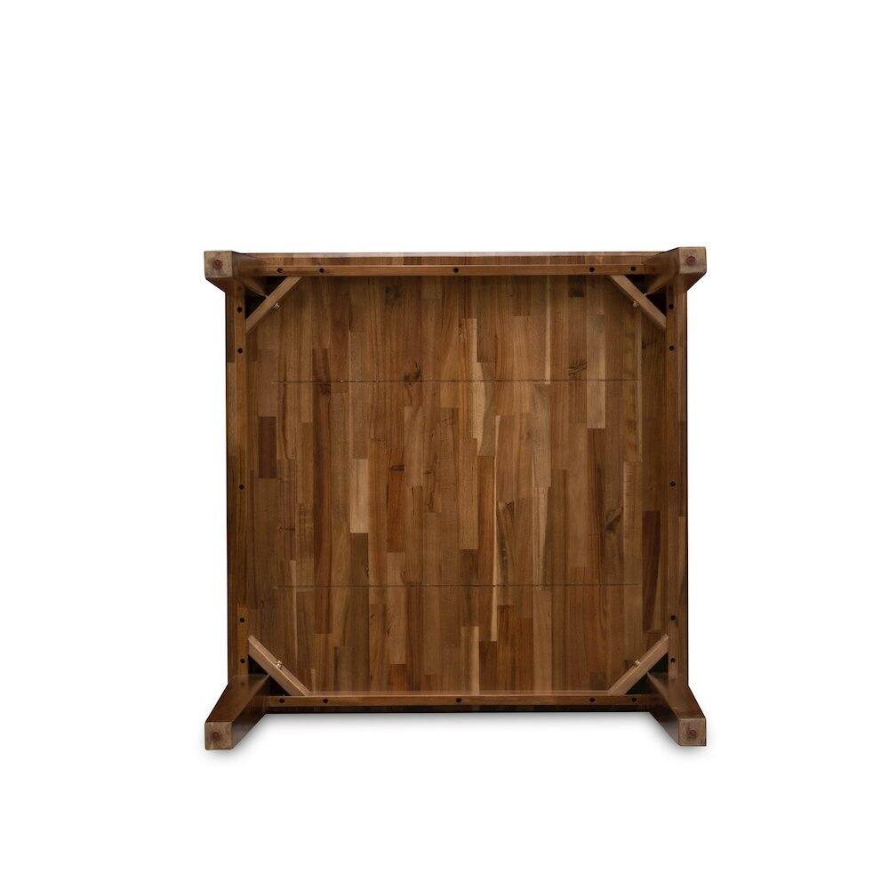 Left. FurniFact - Small Square Wood Kitchen Table - Multi.