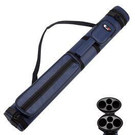 GSE Games & Sports Expert - 2x2 Oval Hard Billiard Pool Cue Stick Carrying Case, Billiard Cue Case, Billiard Accessories - Blue