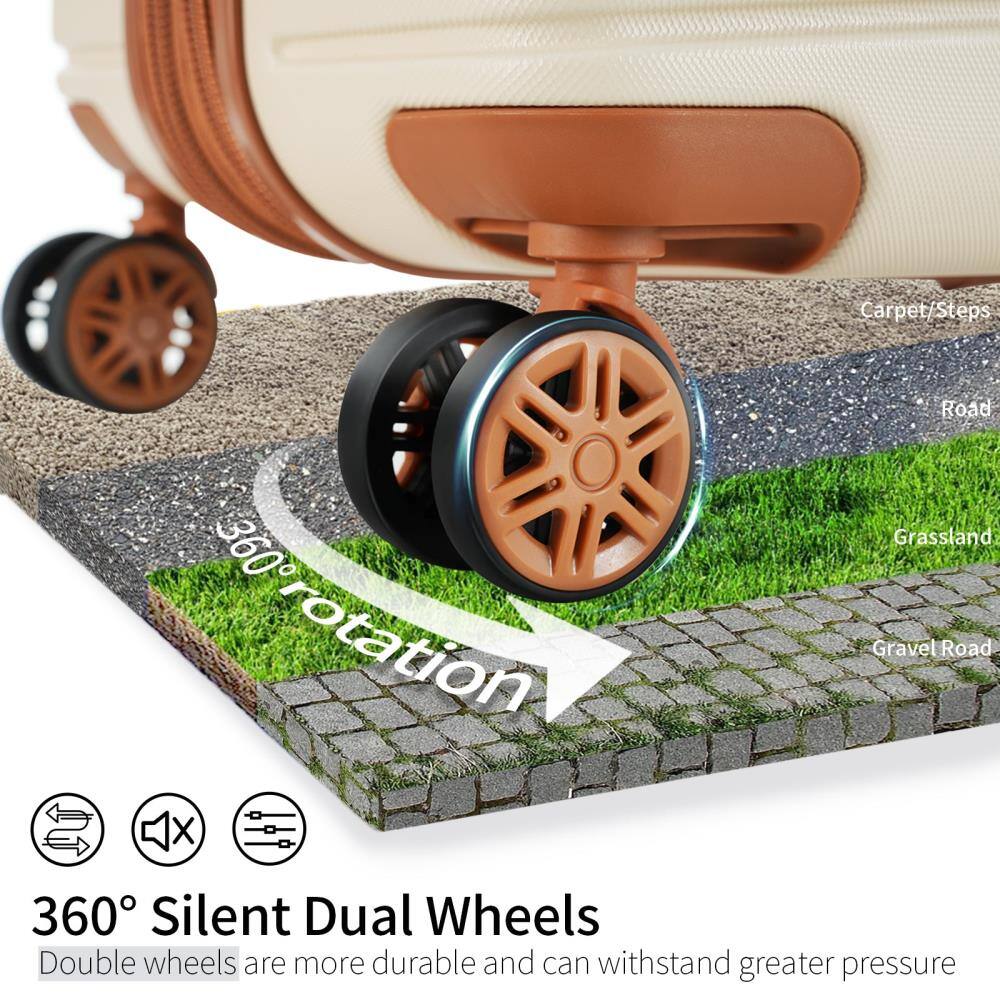 360° Silent Dual Wheels  
Double wheels are more durable and can withstand greater pressure  

Carpet/Steps  
Road  
Grassland  
Gravel Road  

360° rotation
