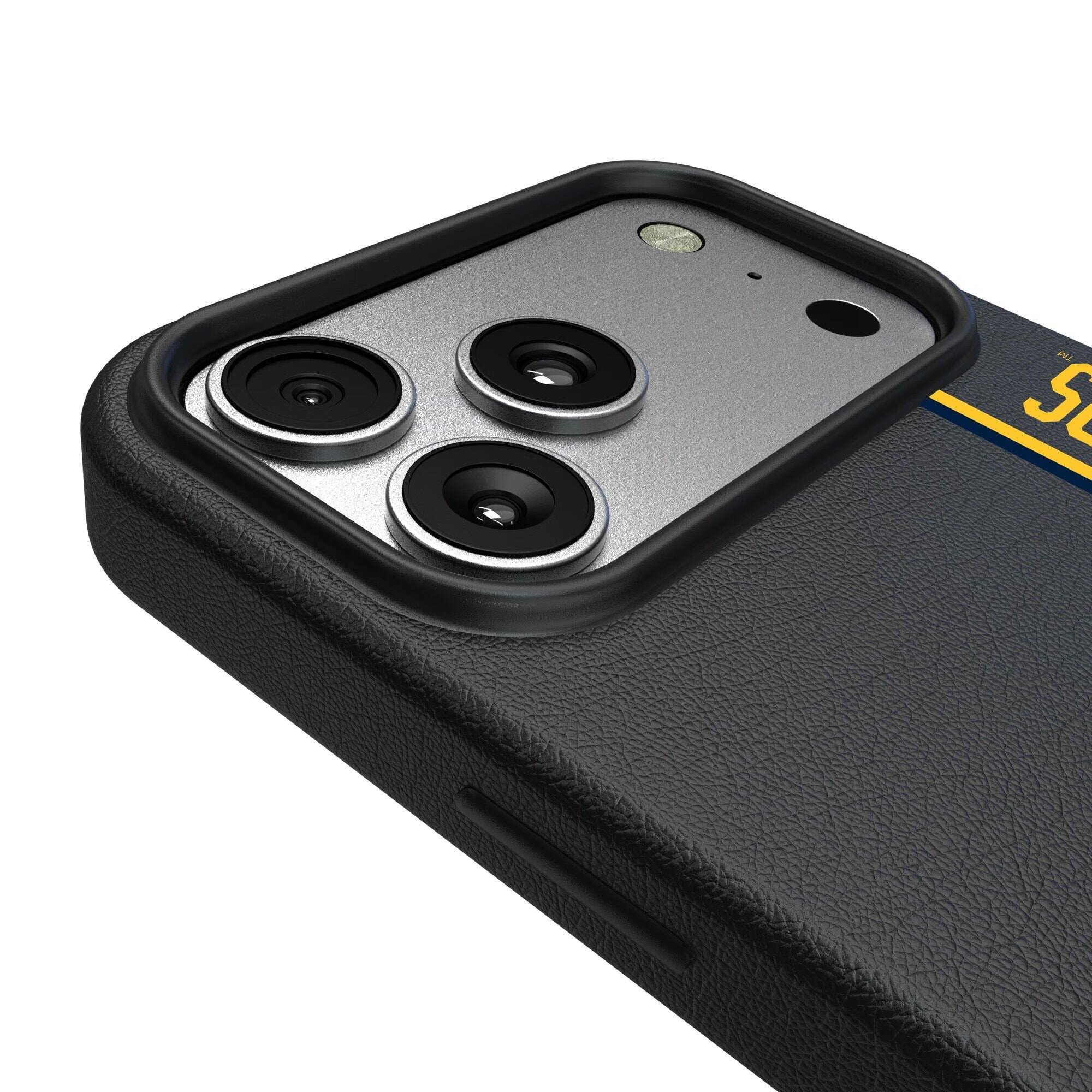 Alt View 2. Keyscaper - Cal Bears iPhone Magnetic Bump Case - 15 Pro - Black.