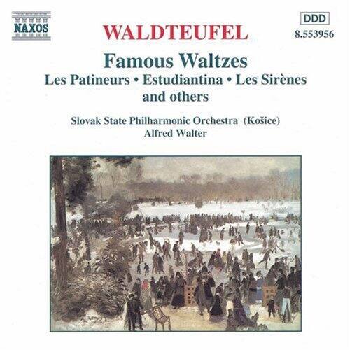 WALDTEUFEL  
Famous Waltzes  
Les Patineurs • Estudiantina • Les Sirènes and others  

Slovak State Philharmonic Orchestra (Košice)  
Alfred Walter  

NAXOS  
8.553956  
DDD