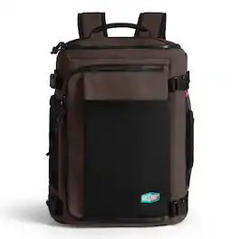 Bagsmart - Blast 38L Mesh Travel Backpack with Breathable Compartment, Lightweight Outdoor Daypack for Hiking, Commuting & Sports - Coffee