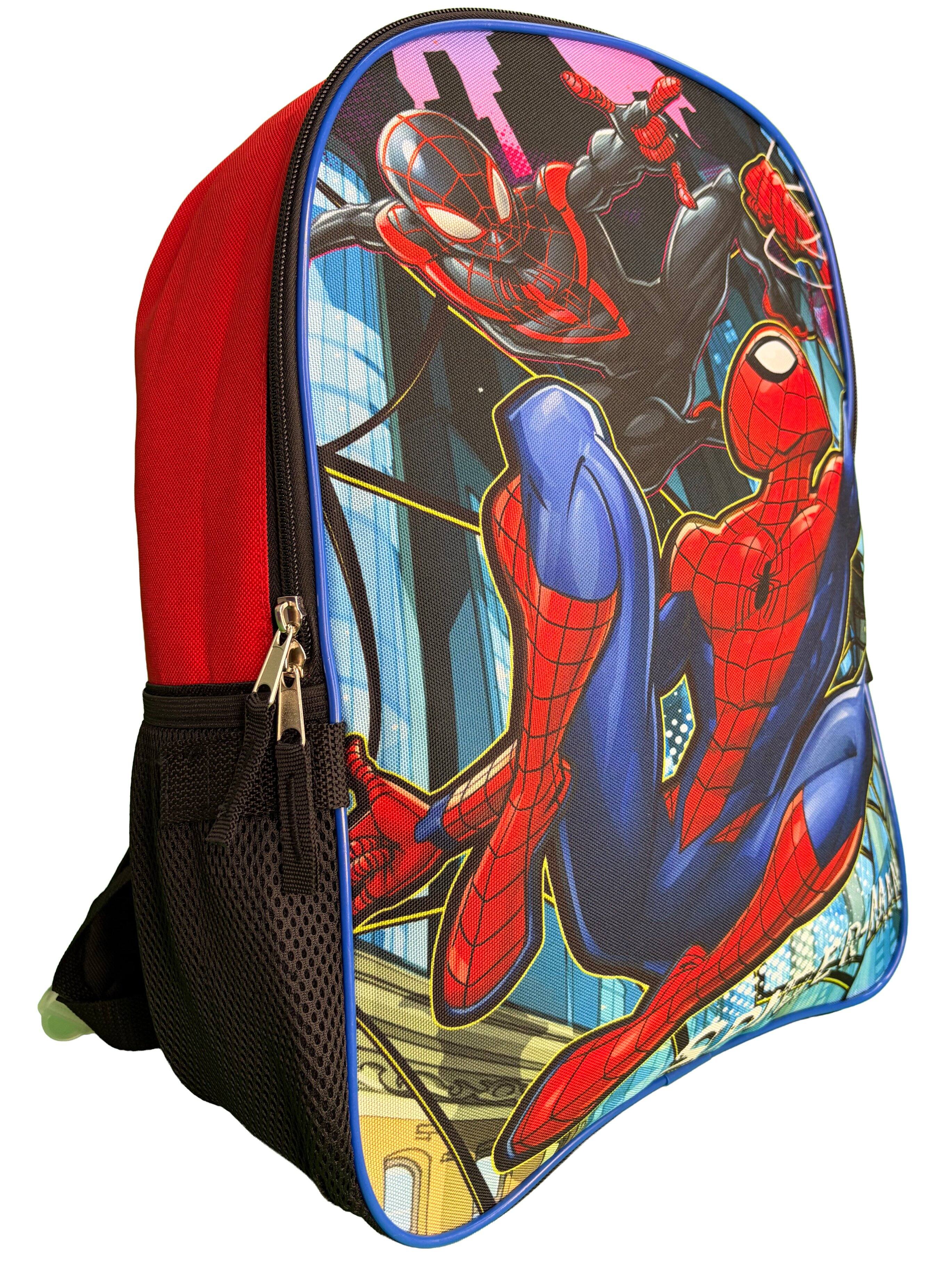 Alt View 4. Marvel - Marvel Spider-Man with Venom Spider-Man 16" Shoulder Backpack for School with Rectangular Lunch Bag - Blue.
