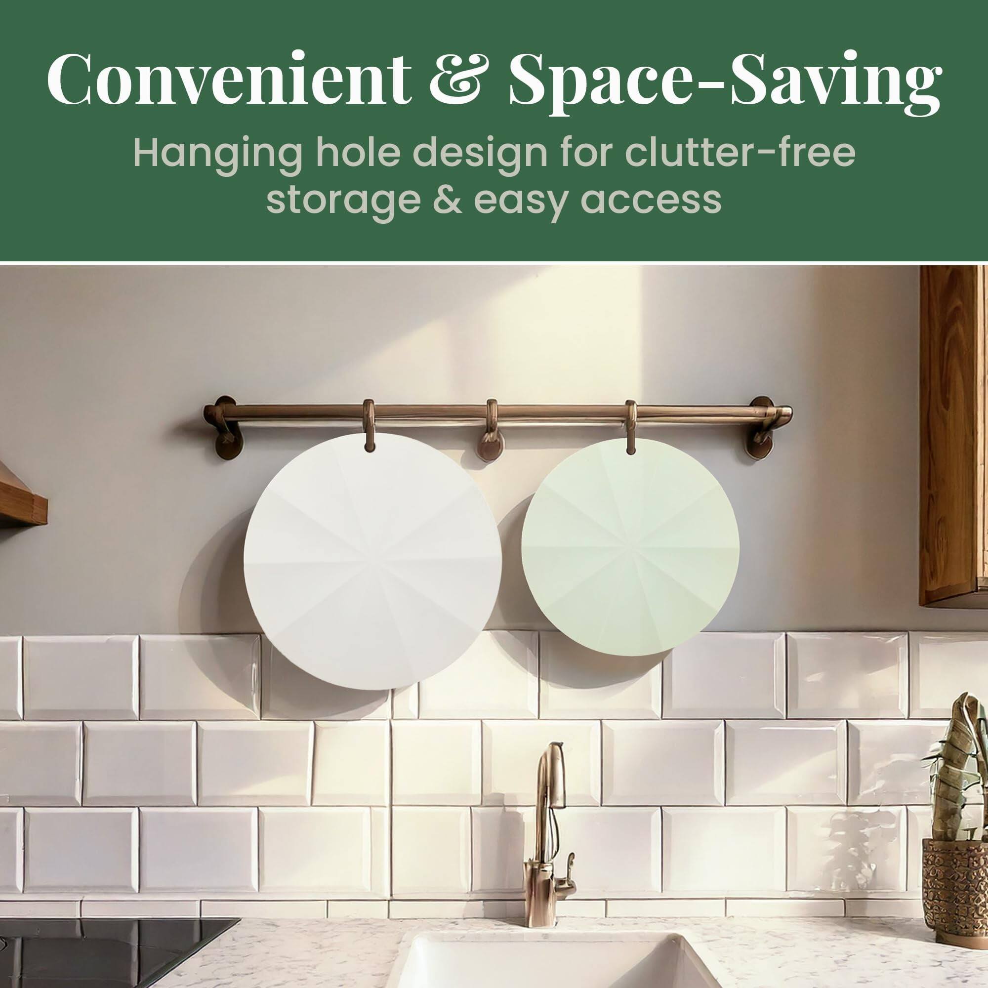 Convenient & Space-Saving  
Hanging hole design for clutter-free storage & easy access