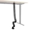 Front. Mount-It! - Adjustable Cable Management Spine for Desk Cable Organization with Modular Snap Segments and Under-Desk Mount, Black - Black.
