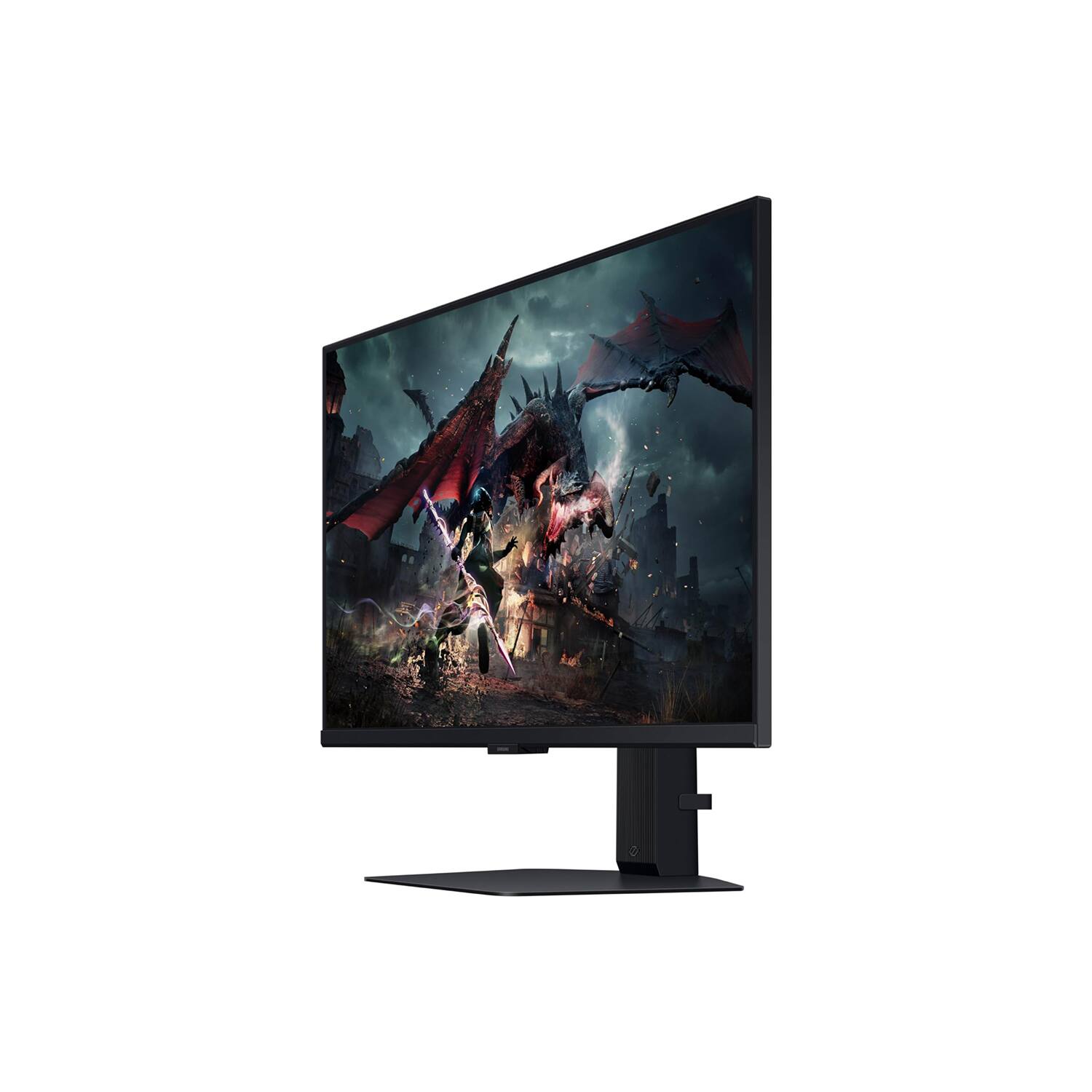 Alt View 7. Samsung - 27" Odyssey G50D QHD 180Hz 1ms DisplayHDR 400 G-Sync Compatible Gaming Monitor LS27DG500ENXZA + HDMI Cable Bundle - Black.