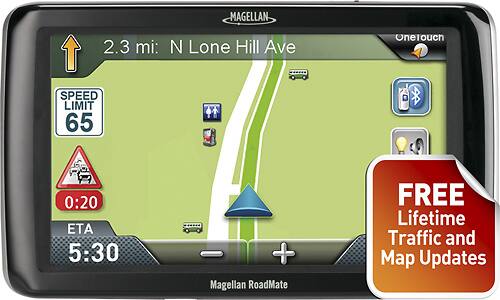 Front. Magellan - RoadMate Commercial 9270T-LM 7" GPS with Built-In Bluetooth - Silver.