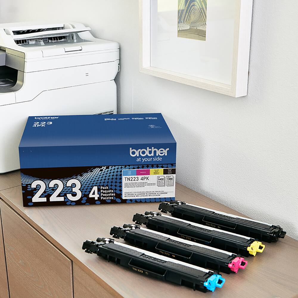 brother 223 AP  
A - brother at your side  
Pack 223 4 Paquets Paquetes Pacotes TN223 4PK KW.  
1400 1300 F TN-223  
T  
1973