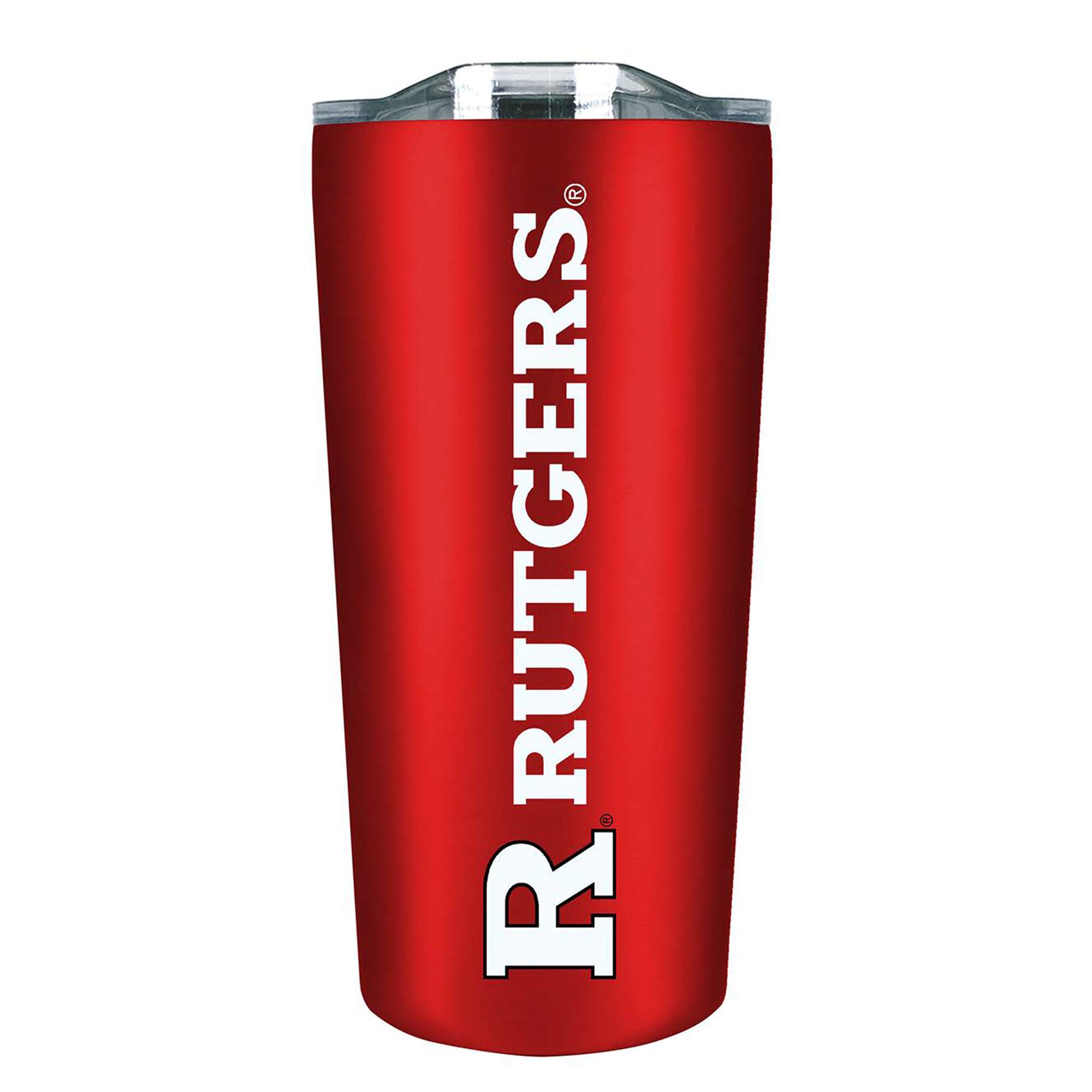 Front. The Fanatic Group - Rutgers Scarlet Knights 18oz. Stainless Steel Soft Touch Tumbler - Multicolor.