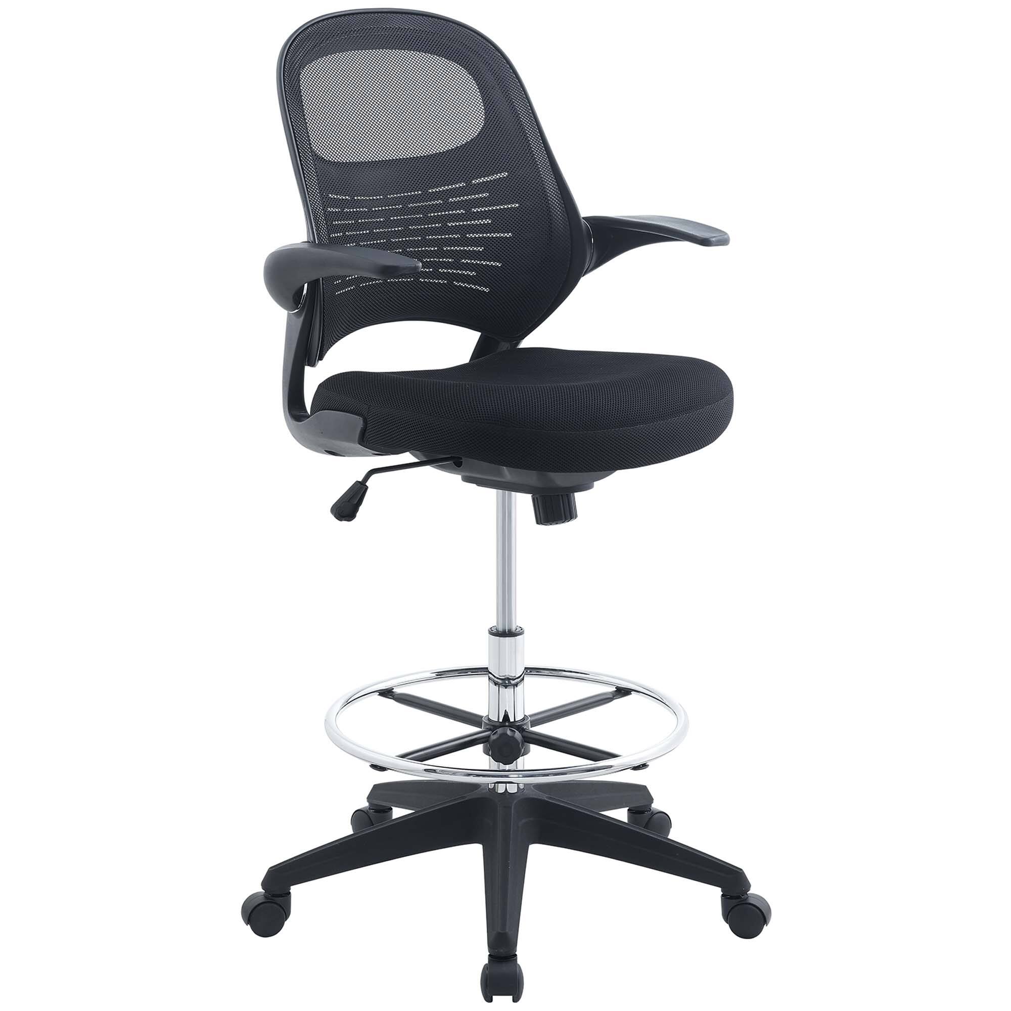 Angle. Modway - Stealth Drafting Chair by Modway - Black.