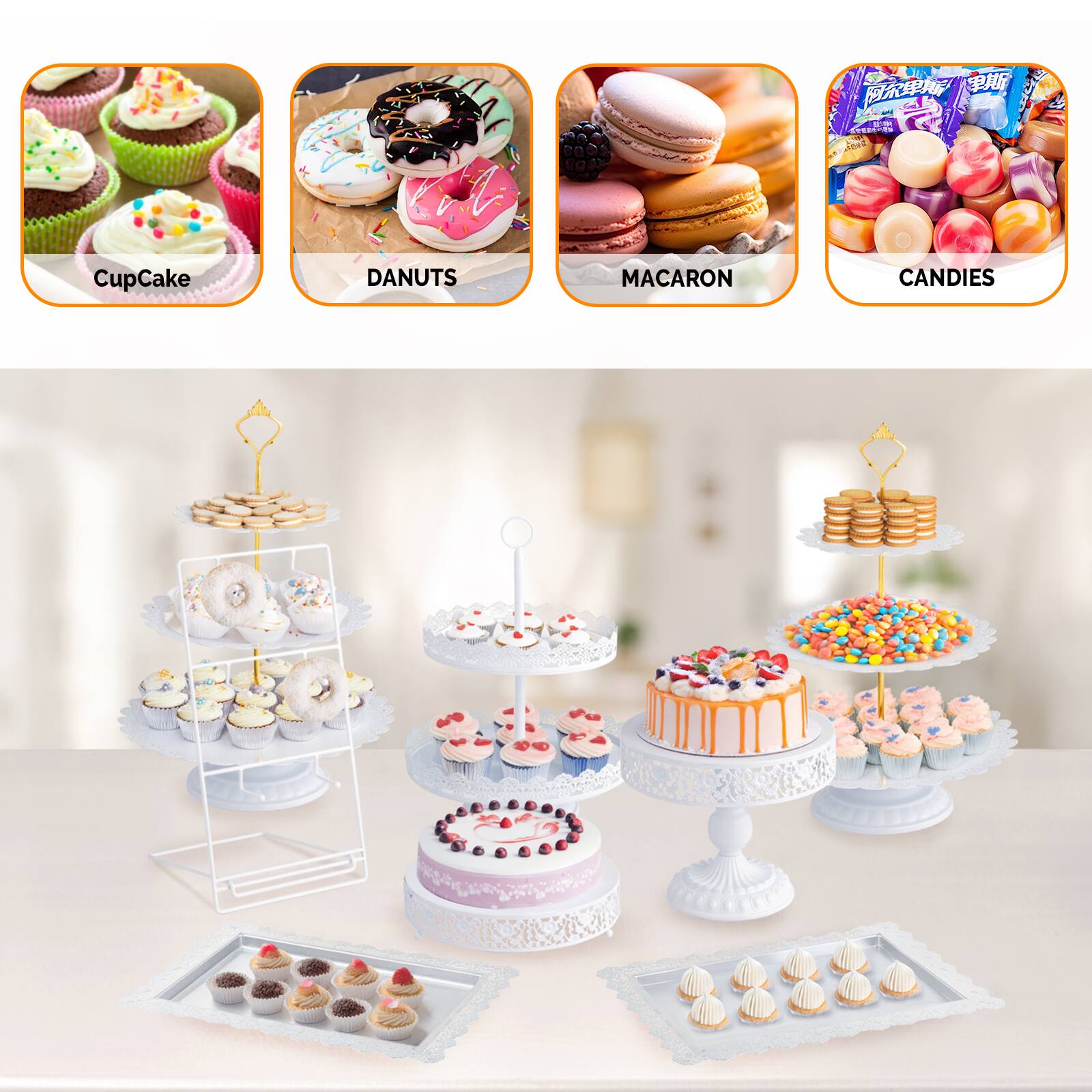 CupCake  
DANUTS  
MACARON  
CANDIES