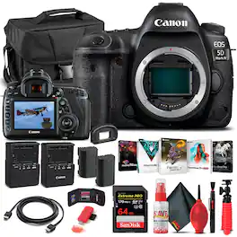 Canon - EOS 5D Mark IV DSLR Camera Body Only 1483C002 - Basic Bundle